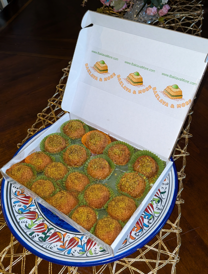 Kunafa Tray or Bites kadaif , Nuts or Cheese (20 cups or 9x7 tray of 20 pieces)