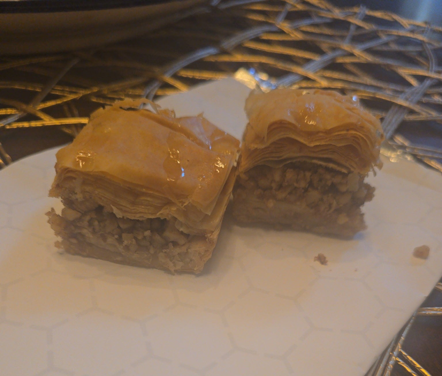 Baklava on a plate