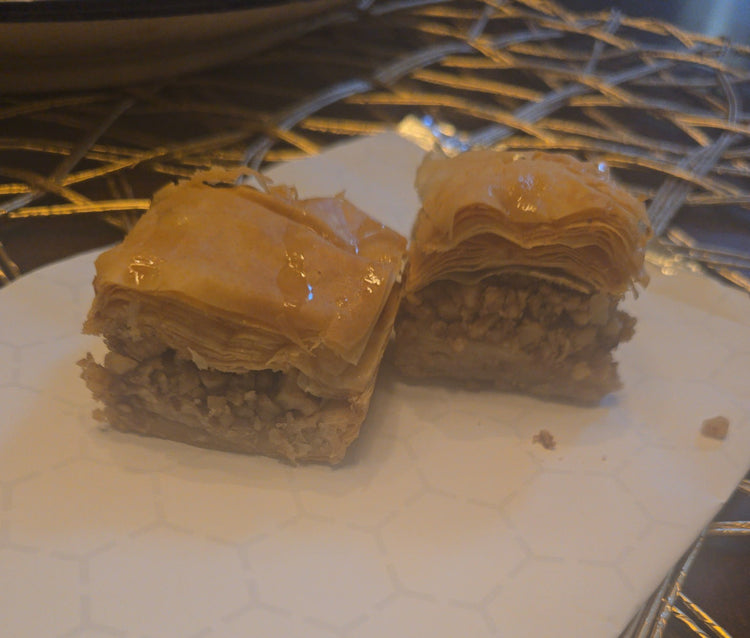 Baklava on a plate