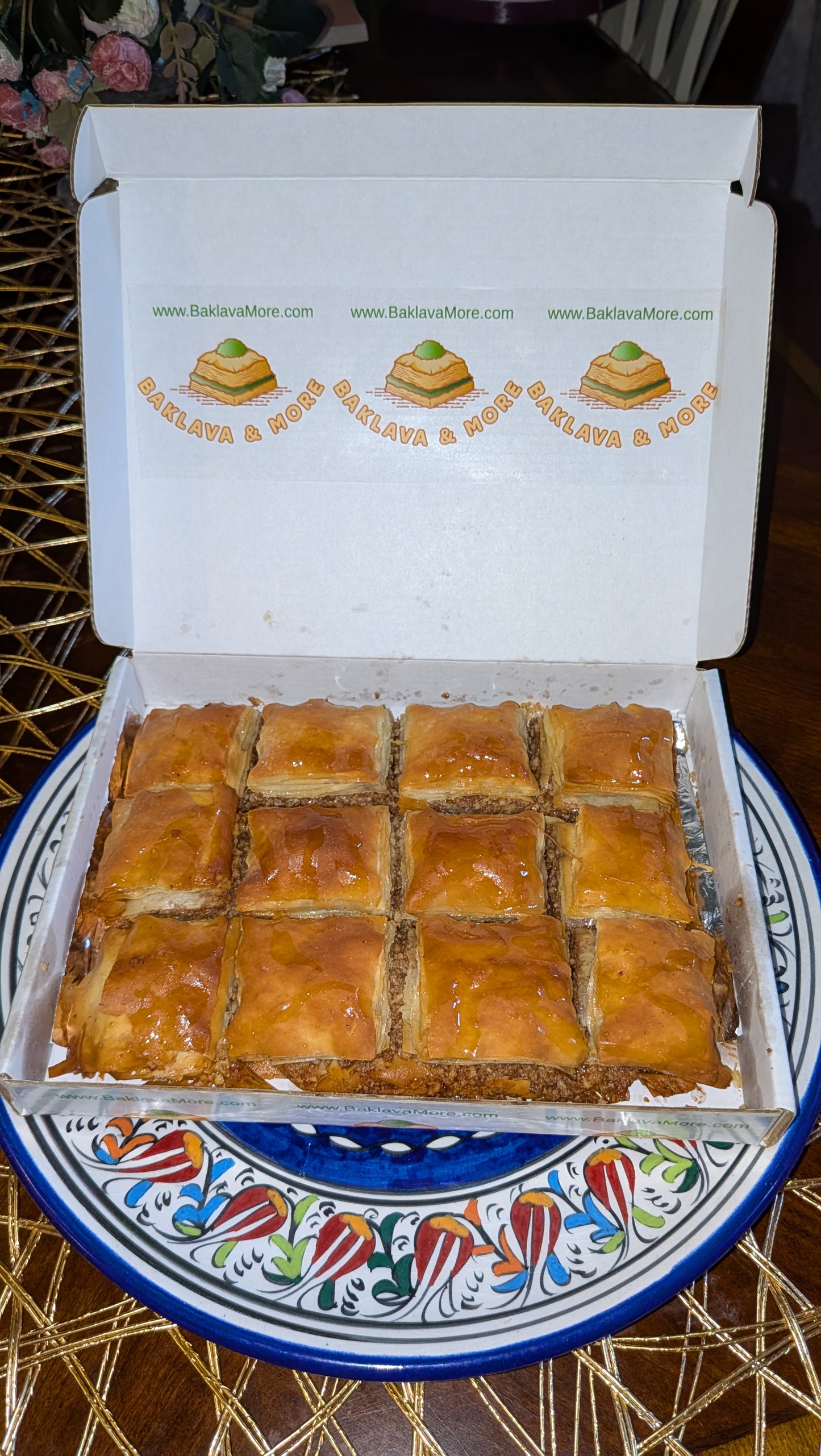 Vegan Baklava - Almond Walnut Filling, Olive & Coconut Oil