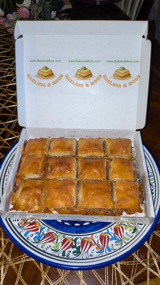 Vegan Baklava - Almond Walnut Filling, Olive & Coconut Oil